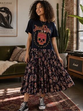 Jelly Roll Graphic T-Shirt Dress